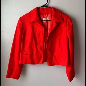Pendleton vintage 100% virgin wool cropped red jacket